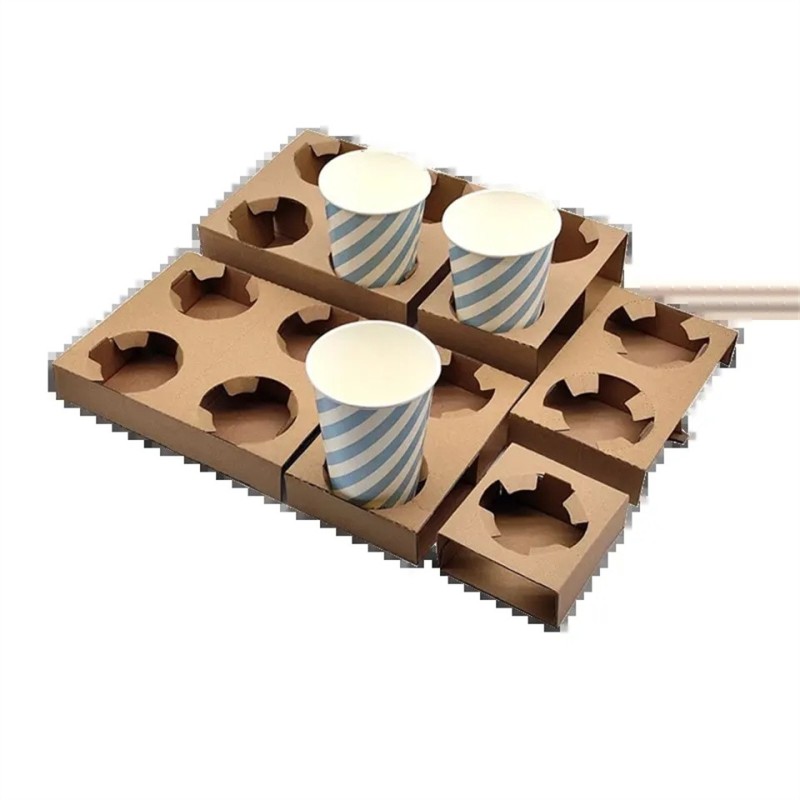 Factory Price printed disposable take away hot drink paper coffee cup carrier holder