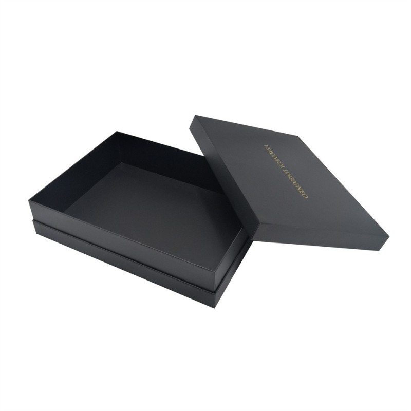 Customized Luxury Matt Black Lid And Base Style Chocolate Paper Gift Box Packaging