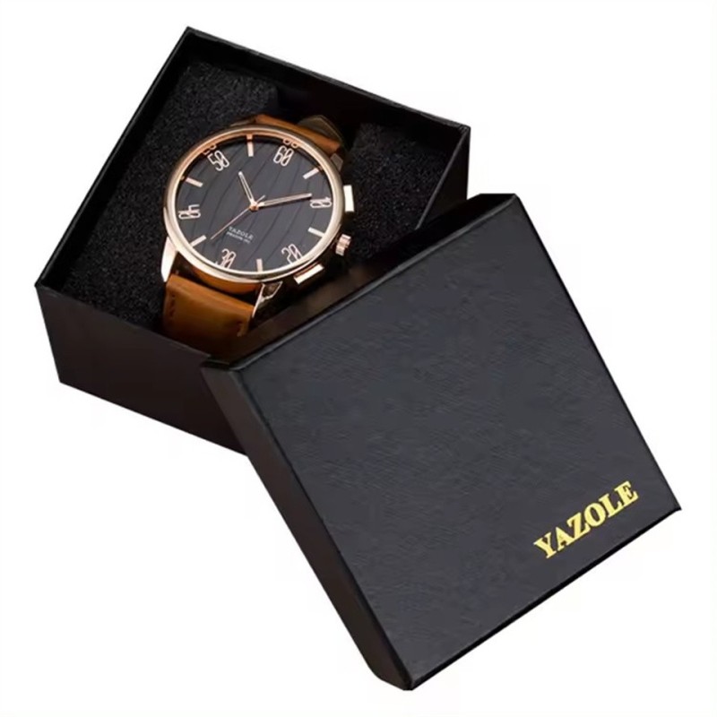 New arrival simple elegant lid and base rigid paper watch gift boxes packaging