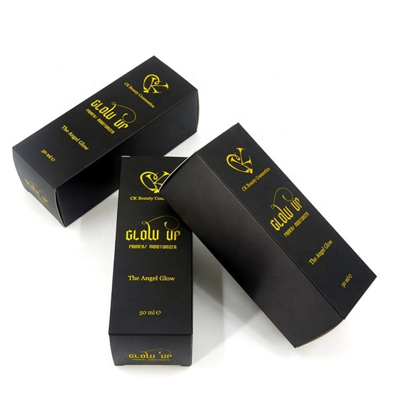 Wholesale Factory Direct Lipstick Cosmetics Bottle Black Paper Box Packaging With Logo