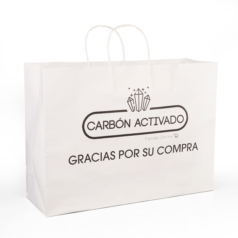 100% Recycled Compostable Kraft Fast Food Take Away Paper Coffee Bag With Handle