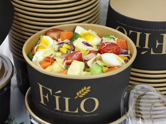 Is it food safe if custom paper salad bowl with soy bean ink printing?