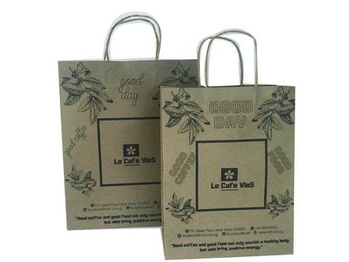 Why custom printed kraft paper bags is economical for cafes and restaurants?