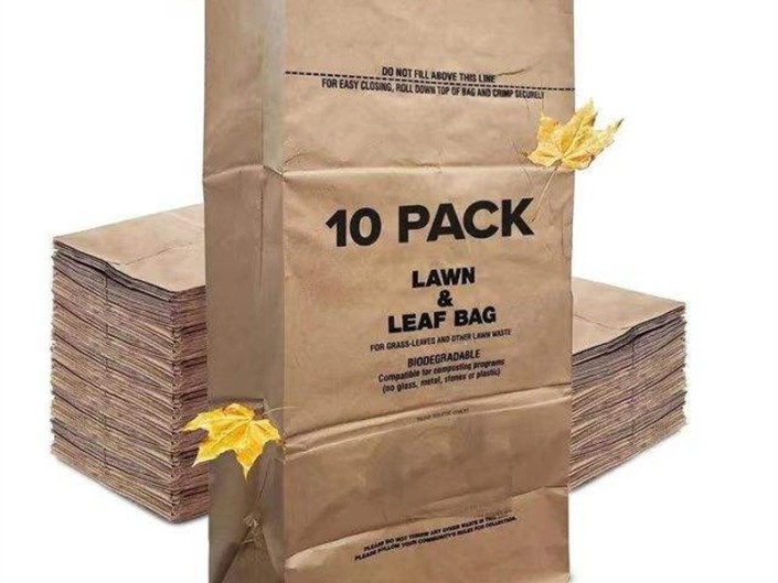 Recyclable Brown Kraft Paper Gardening Leaf Bags Is Environmentally And Eco-friendly For Trash And Waste Packaging.