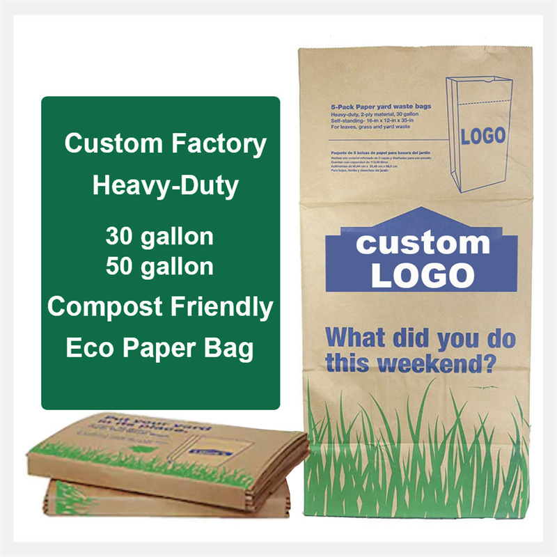 Brown leaf bags