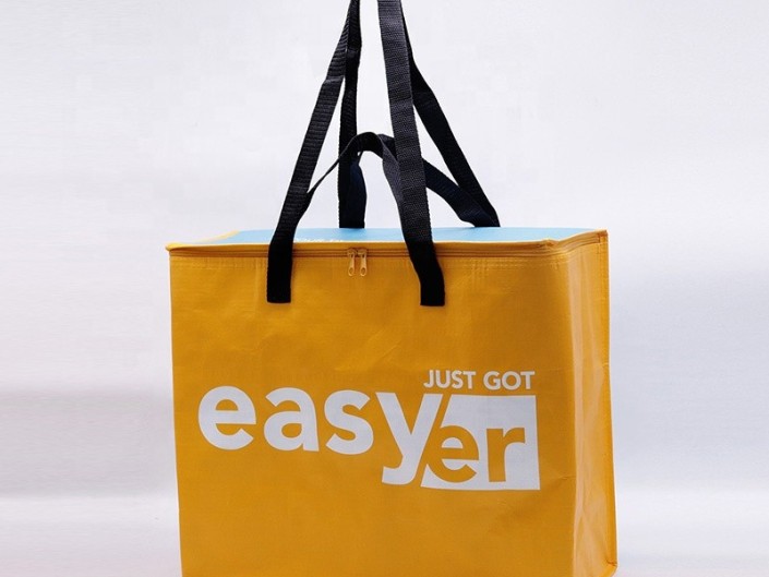 Bolsa térmica reutilizable de tela no tejida, personalizada y con aislamiento térmico, venta al por mayor directamente de fábrica.