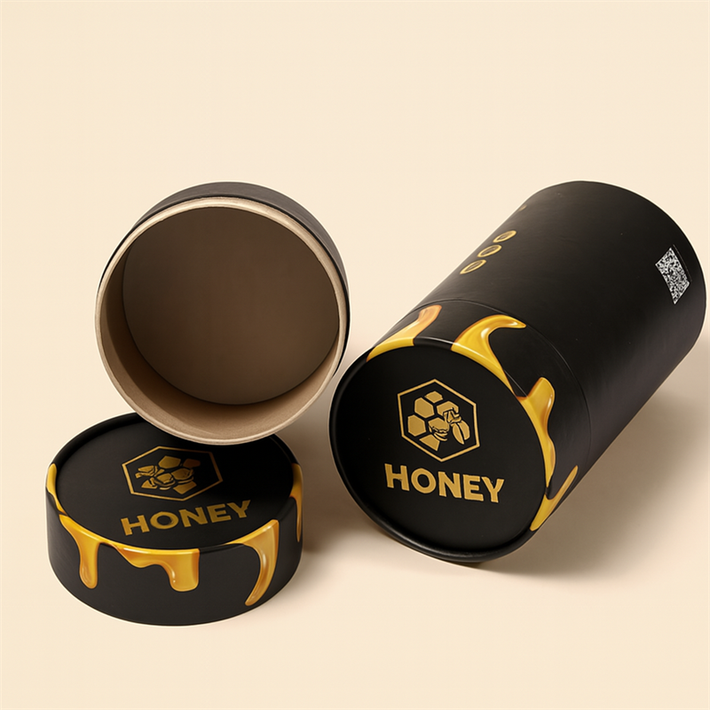 Confezione regalo in tubo di carta stampato personalizzato 2026 per barattoli di candele