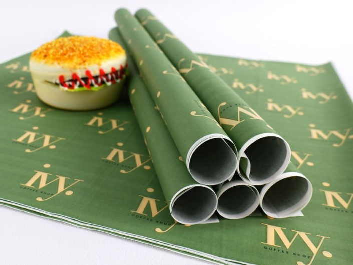 Factory Custom Logo PLA Coated Deli Meat Hamburger Frie Burger Sandwich Wrap Wax Sheets Food Wrapping Greaseproof Wax Paper