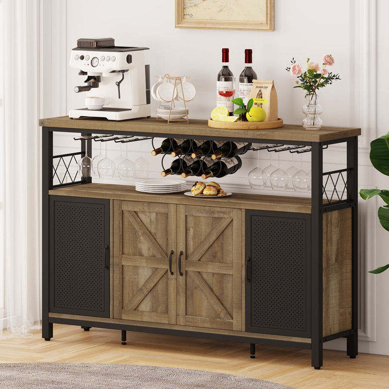 Rustic Buffet At Liquor Sideboard Drinks Cabinet