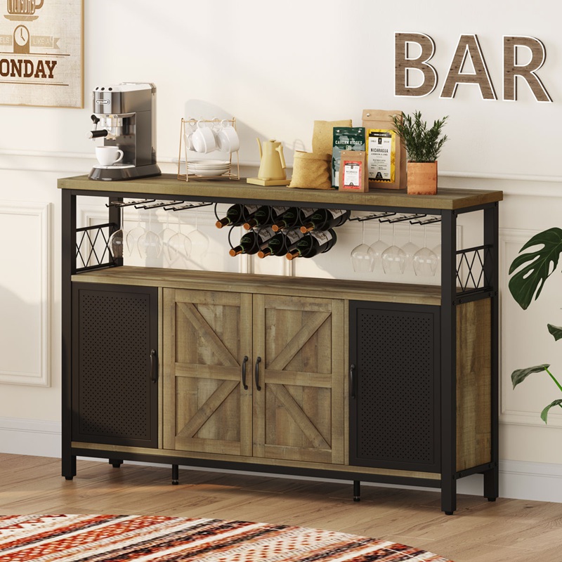 Rustic Buffet And Liquor Sideboard Drinks Cabinet