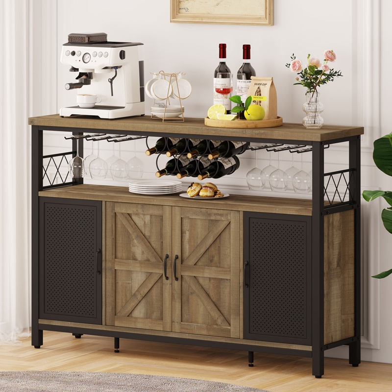 Mueble de bebidas con aparador rústico para buffet y licores