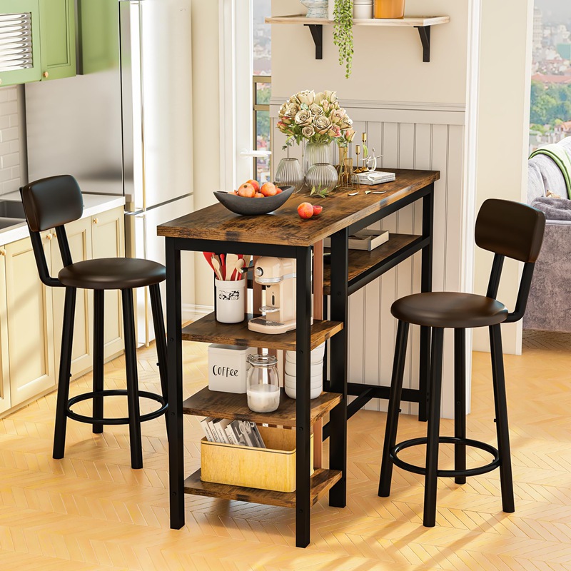 High Top Bar Table and Stools Set