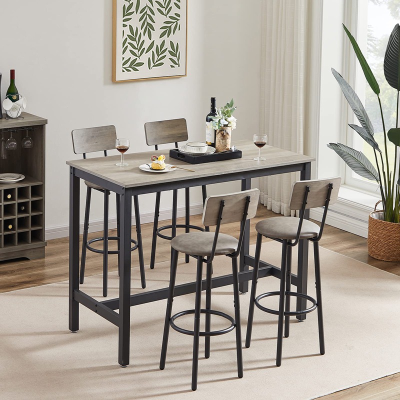 Kitchen Round Bar Stool Table Set Of 4