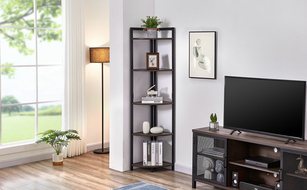 corner bookshelf