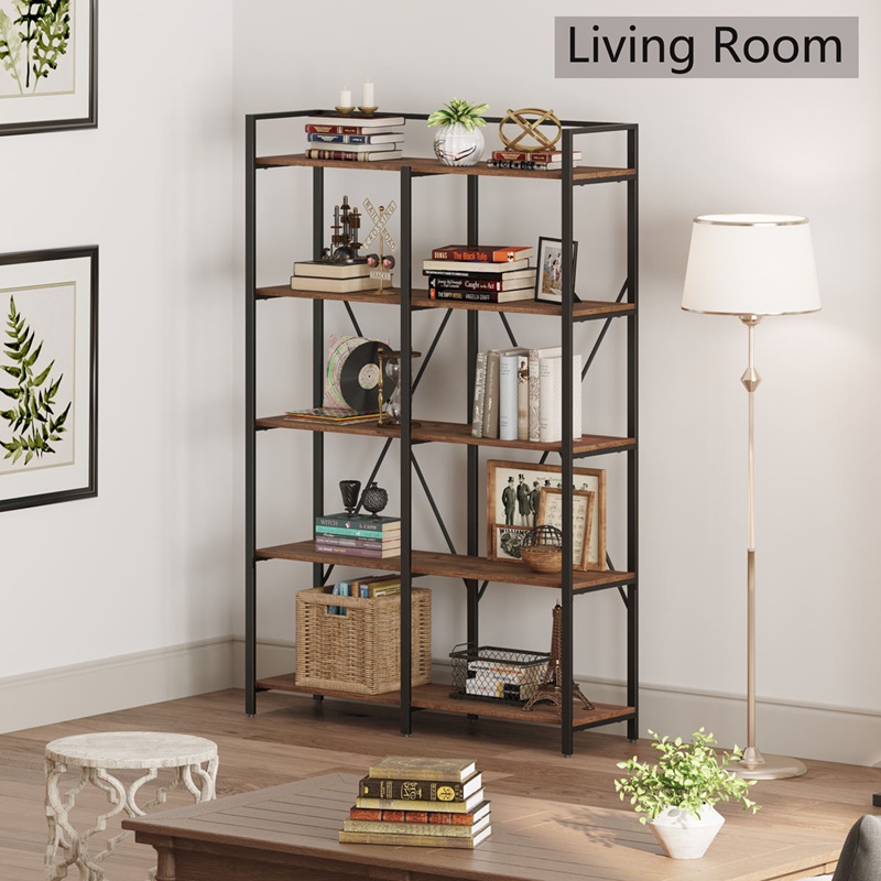 Freestanding Tall Book Shelf Para sa Sala sa Bahay