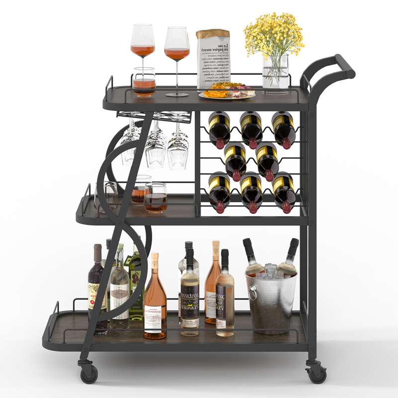 Bar Buffet Storage Cabinet Cart Para sa Sala