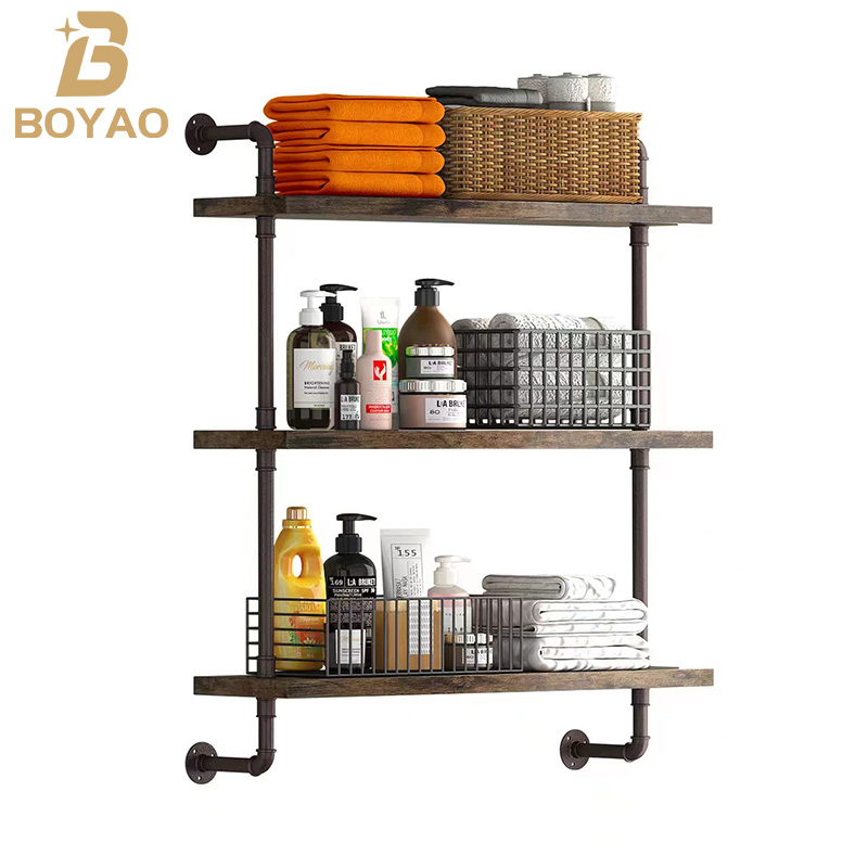 Industrial Metal Heavy Duty Floating Wall Shelves