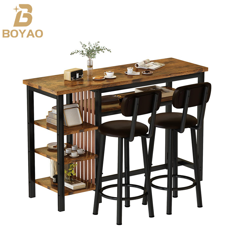 High Top Bar Table and Stools Set