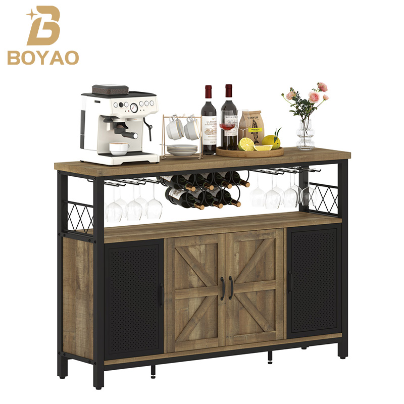 Buffet rustique et buffet d'alcool, armoire à boissons