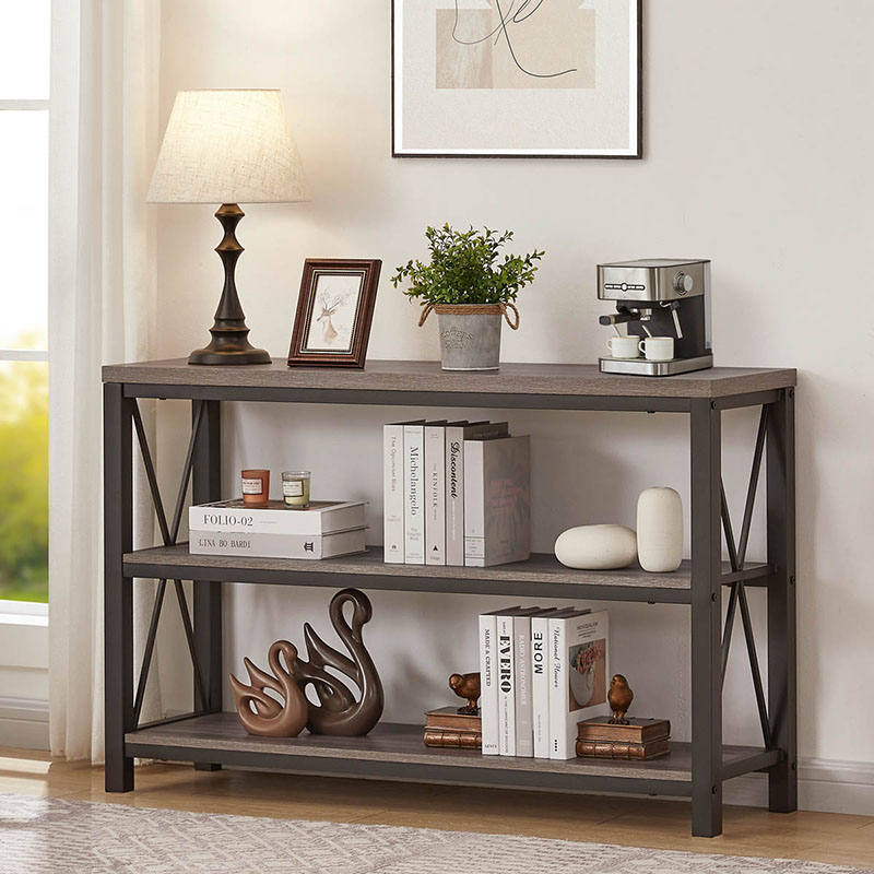 47 pulgadang Accent Console Foyer Table sa Likod ng Sofa, Dark Gray