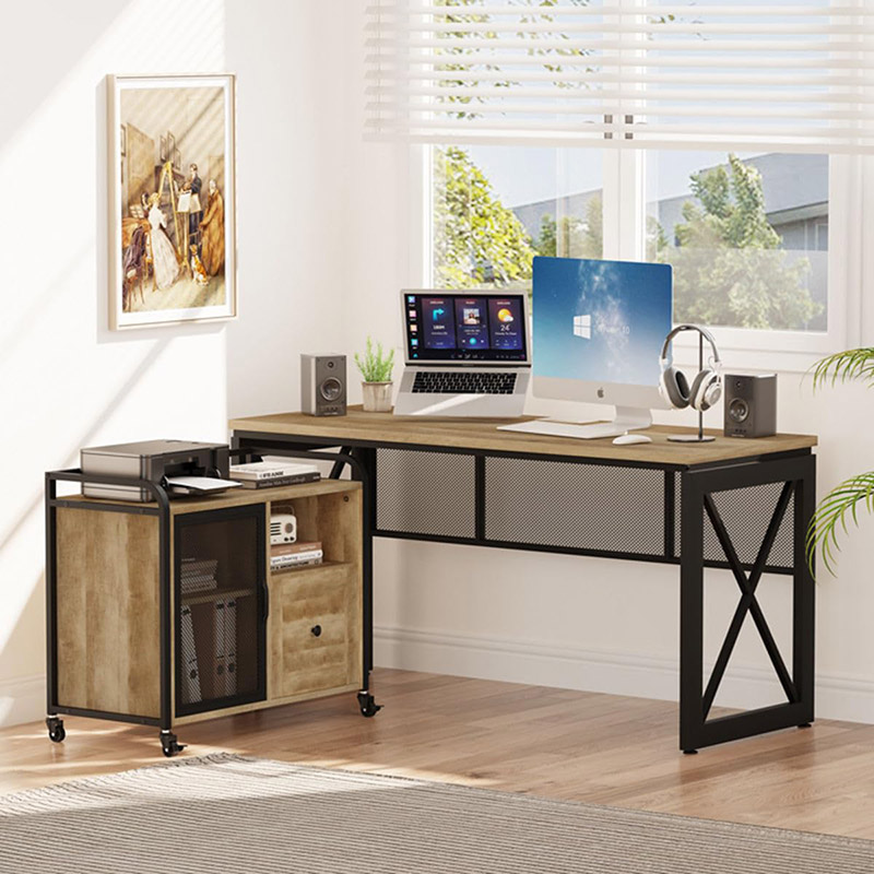 Vintage Small Gaming Computer Table,Vintage Oak