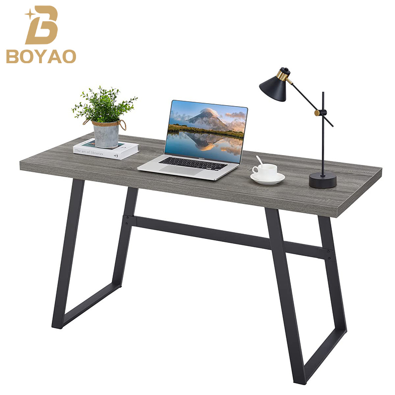 Table d'ordinateur simple et rustique pour le bureau à domicile, 55 pouces