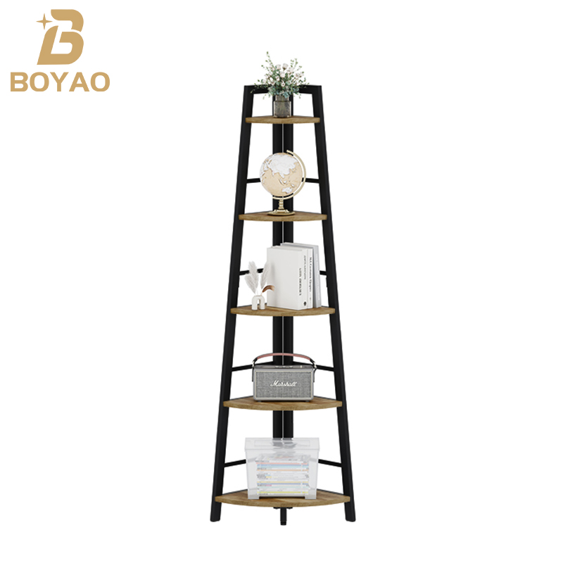 5 Tiers Tall Ladder Display Shelf na may Imbakan