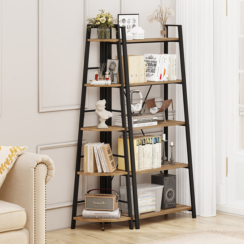 5 Tiers Tall Ladder Display Shelf na may Imbakan