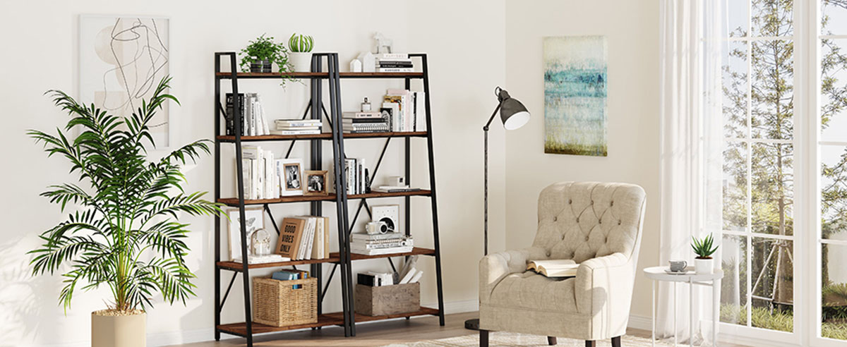 5 tier ladder bookcase