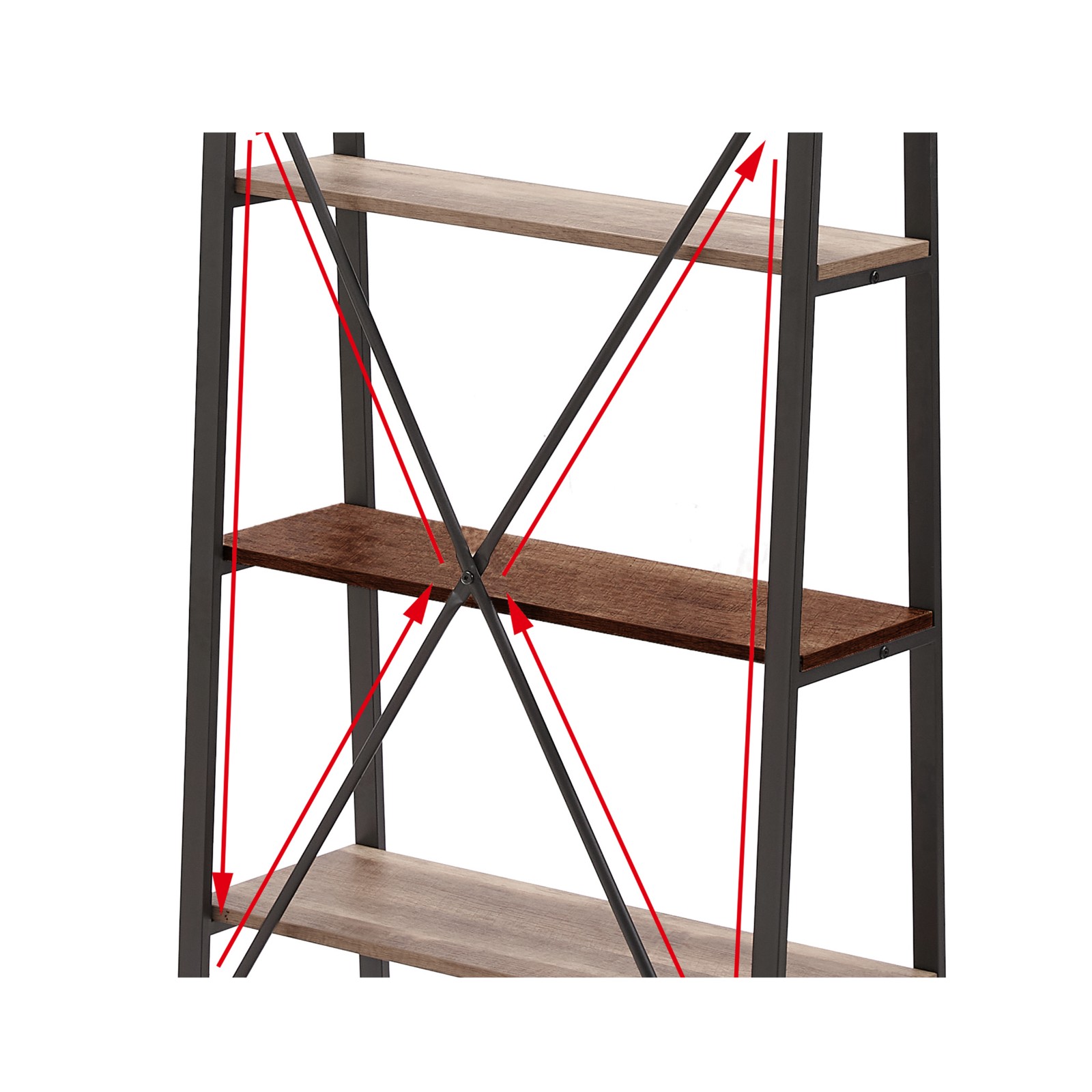 5 tier ladder bookcase