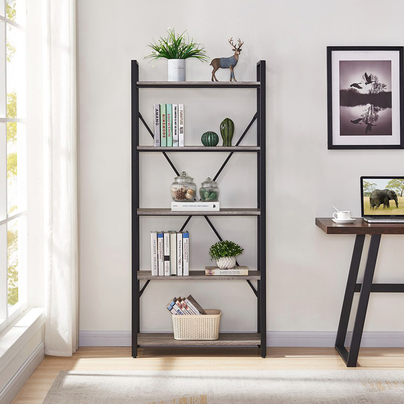 5 Tiers Bookshelf Large Tall Bookcase for Living Room