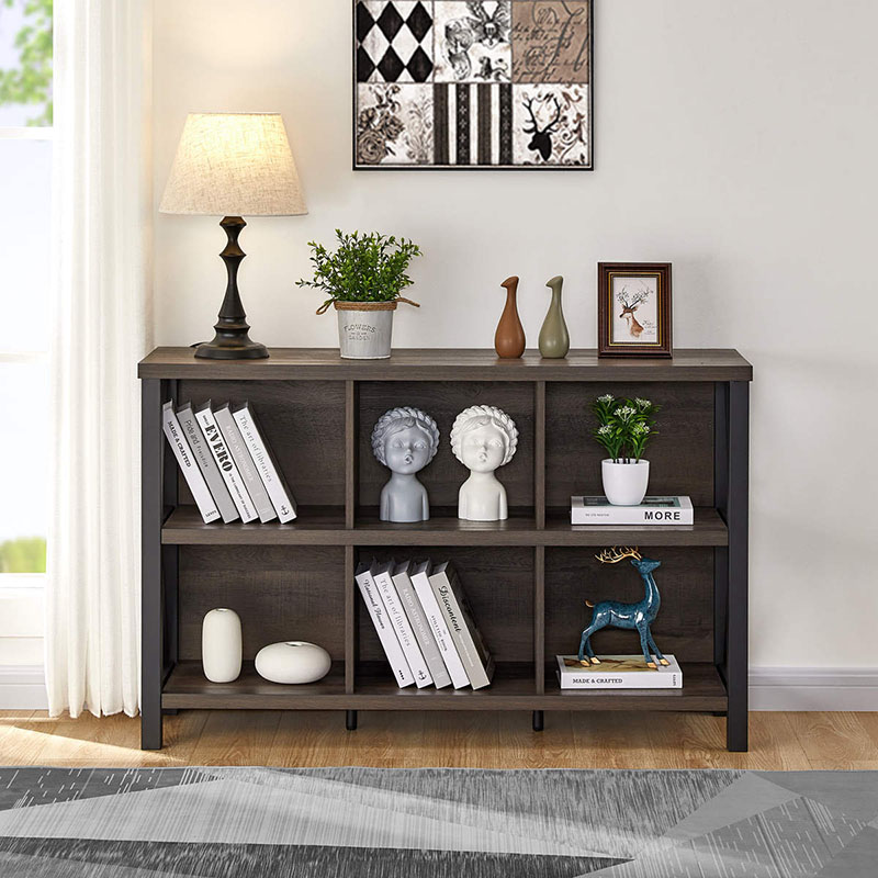 Horizontal Cube Bookshelf Heavy Duty Wood Bookshelf