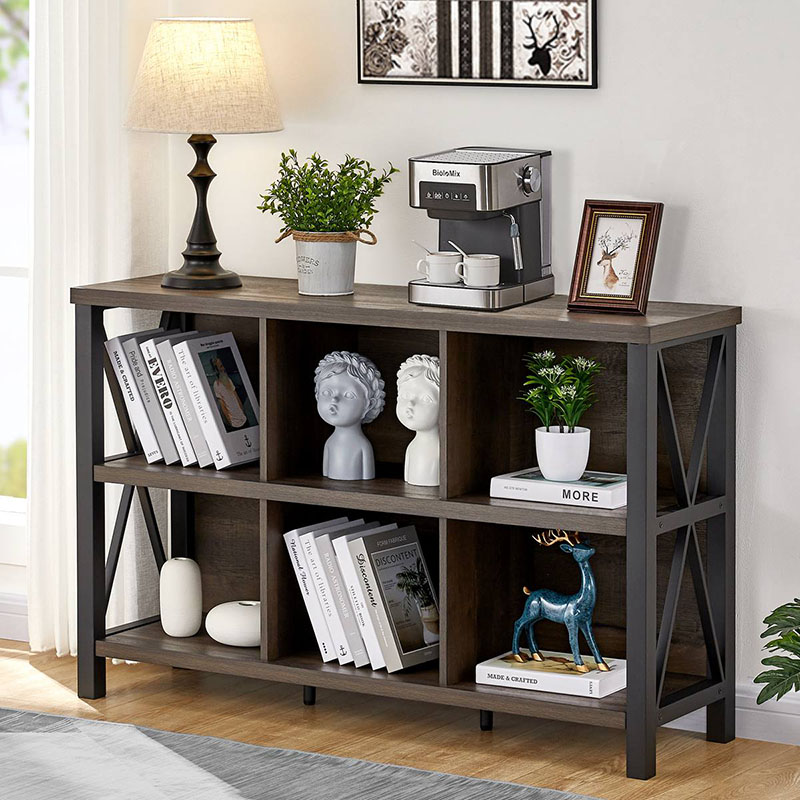 Horizontal Cube Bookshelf Heavy Duty Wood Bookshelf