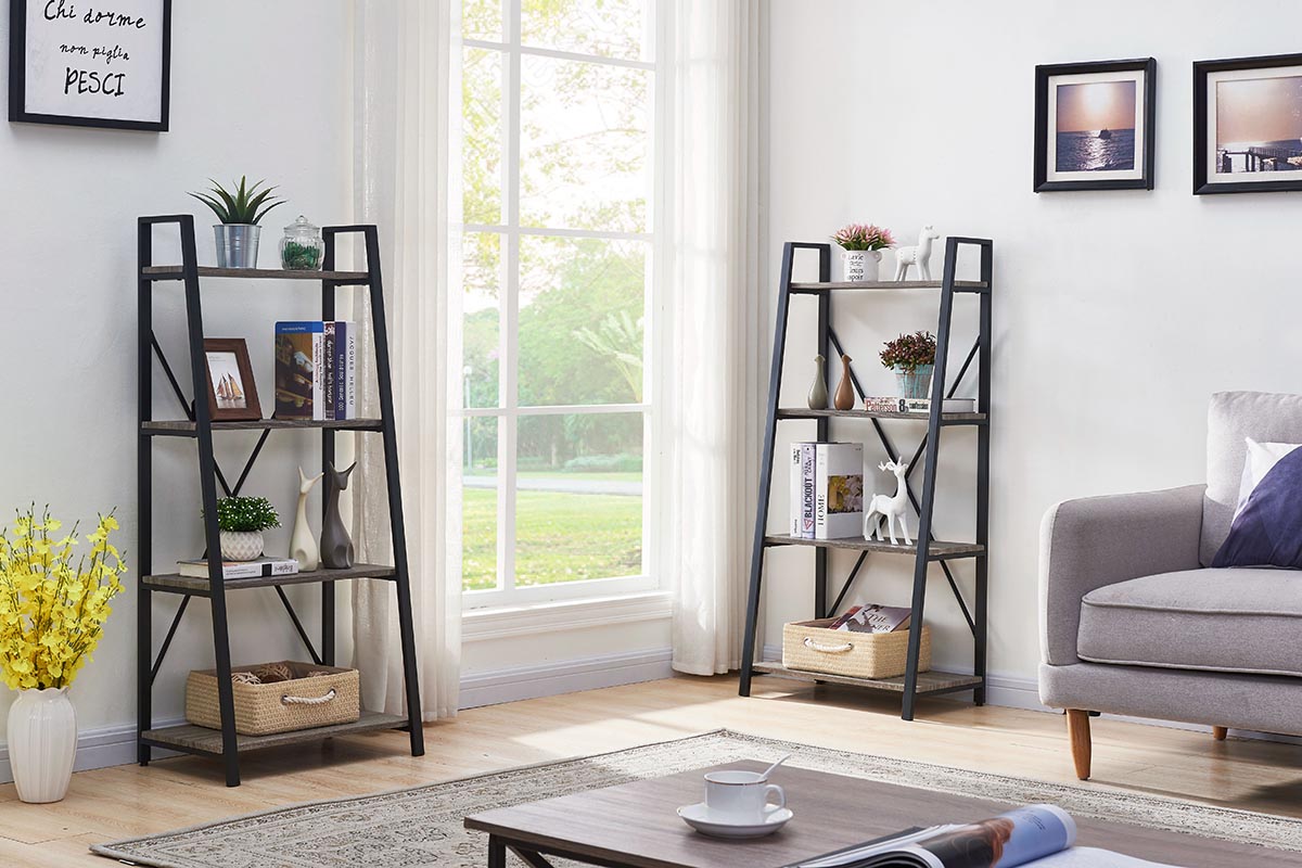 4 tiers ladder shelf