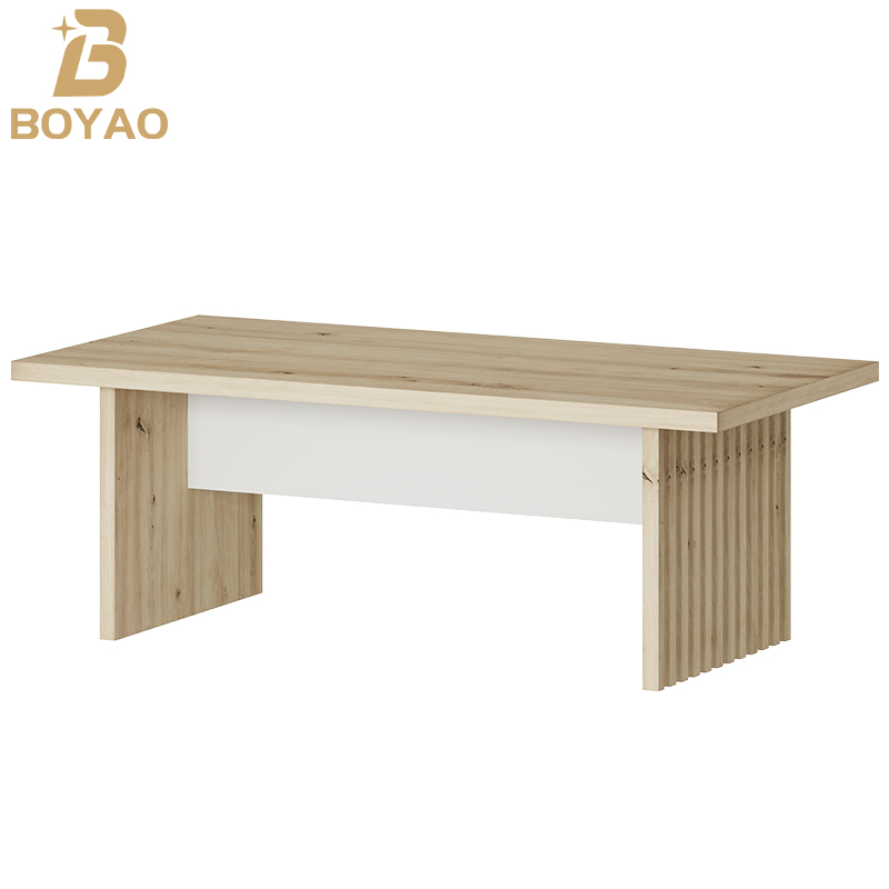 White Oak Contemporary Wood Heavy Duty Coffee Table