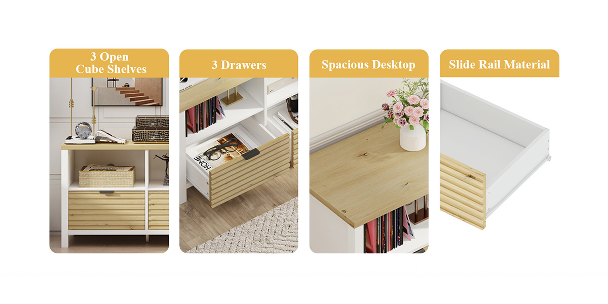 white Oak tv stand