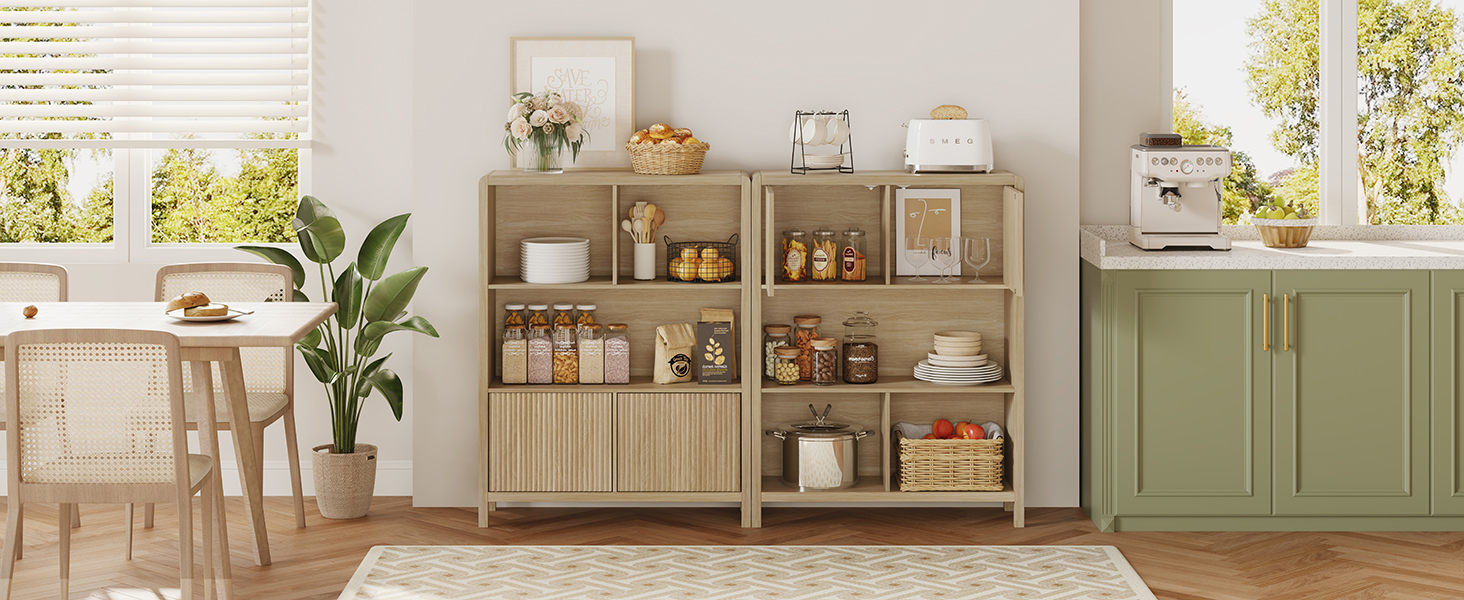 bookshelf with cabinets