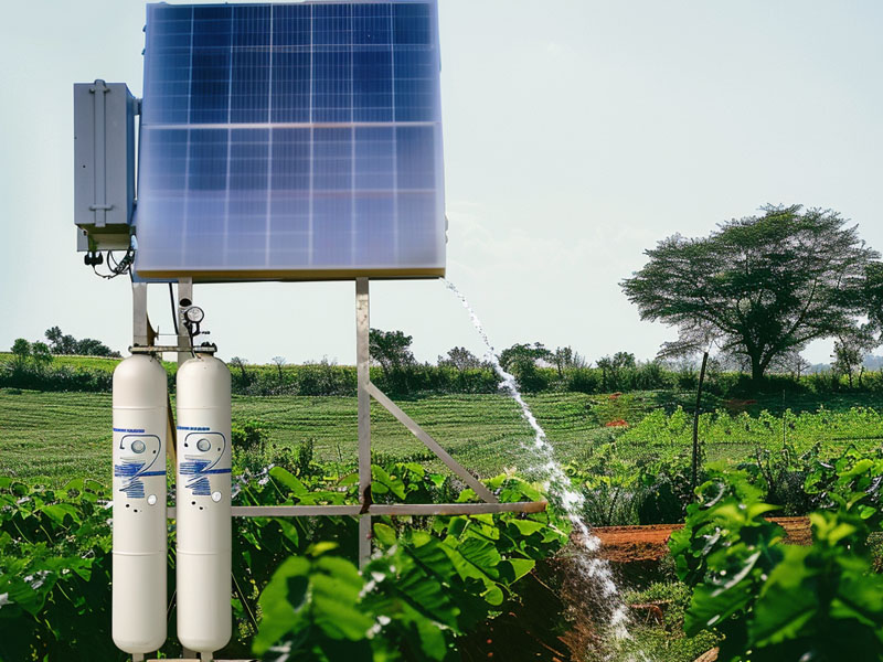 Zonnepaneel aangedreven energiewaterpomp