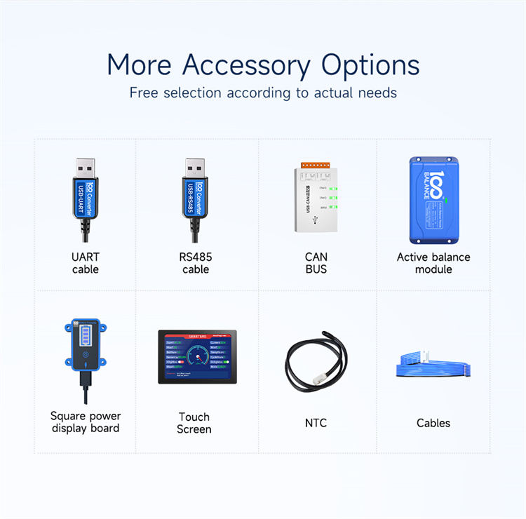 Smart BMS Active Balance Current 1A 4-24S Lifepo4 Li-ion LTO Battery Protection Board 40-100A Current Lithium Battery BMS