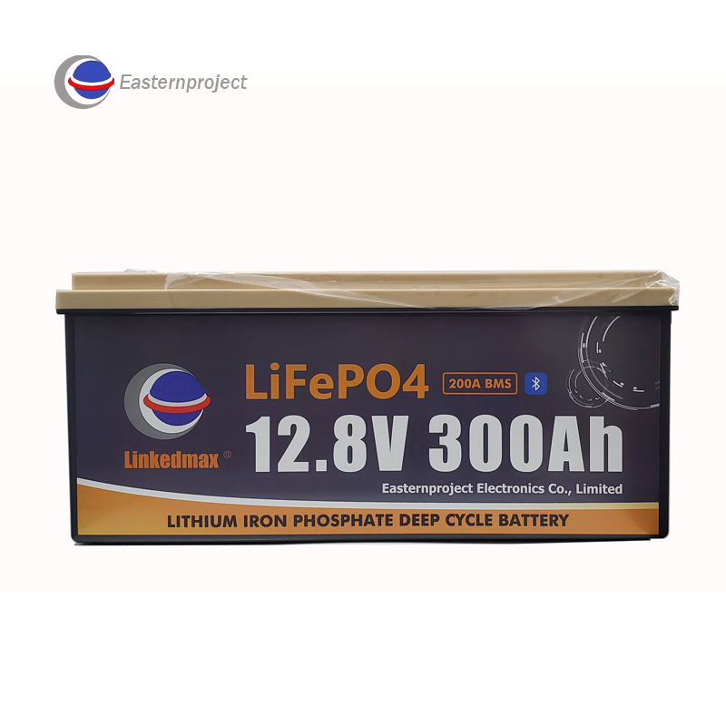 Lifepo4 batteripakke 12,8V 300AH Lithium Ion Genopladelig med bluetooth-forbindelse