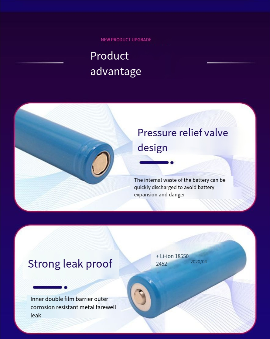 Rechargeable 18650 2200mah 3.7V Battery