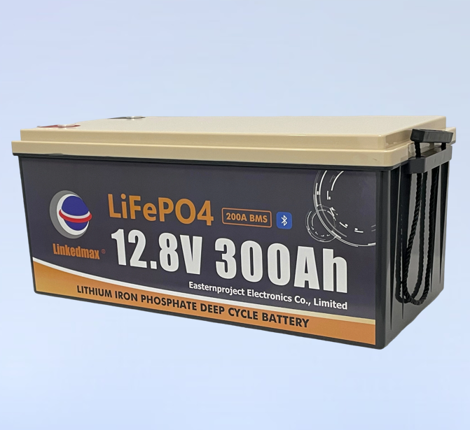 Bateria Lifepo4 12,8 V 300 AH íon de lítio recarregável com conexão Bluetooth