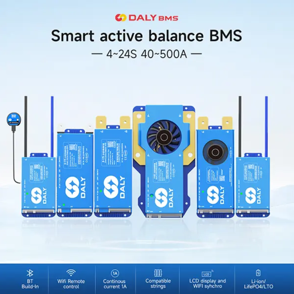 Daly Smart BMS Active balance 4-24S 40A-500A
