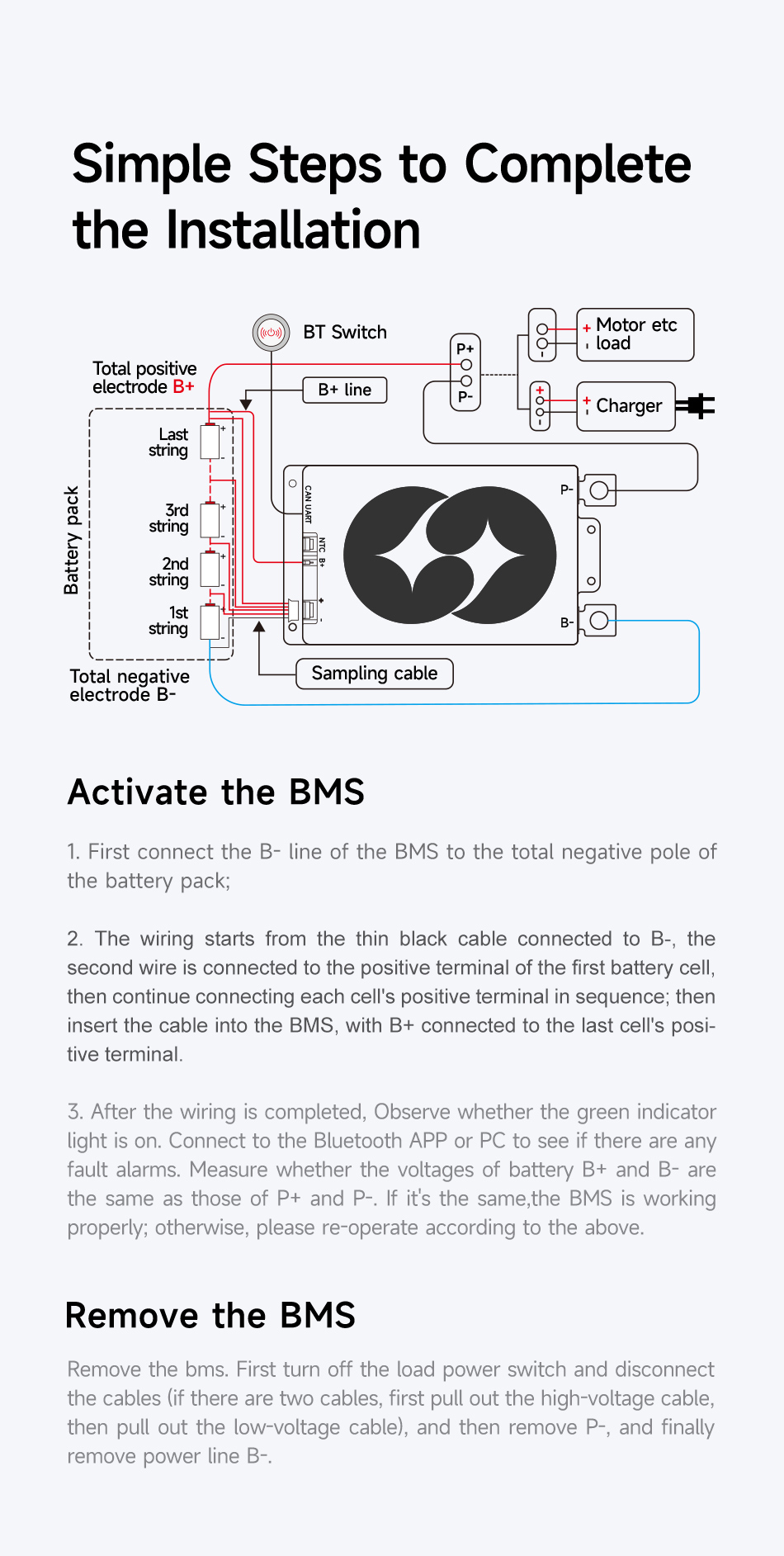Daly BMS LifePO4 4S 12V 100A