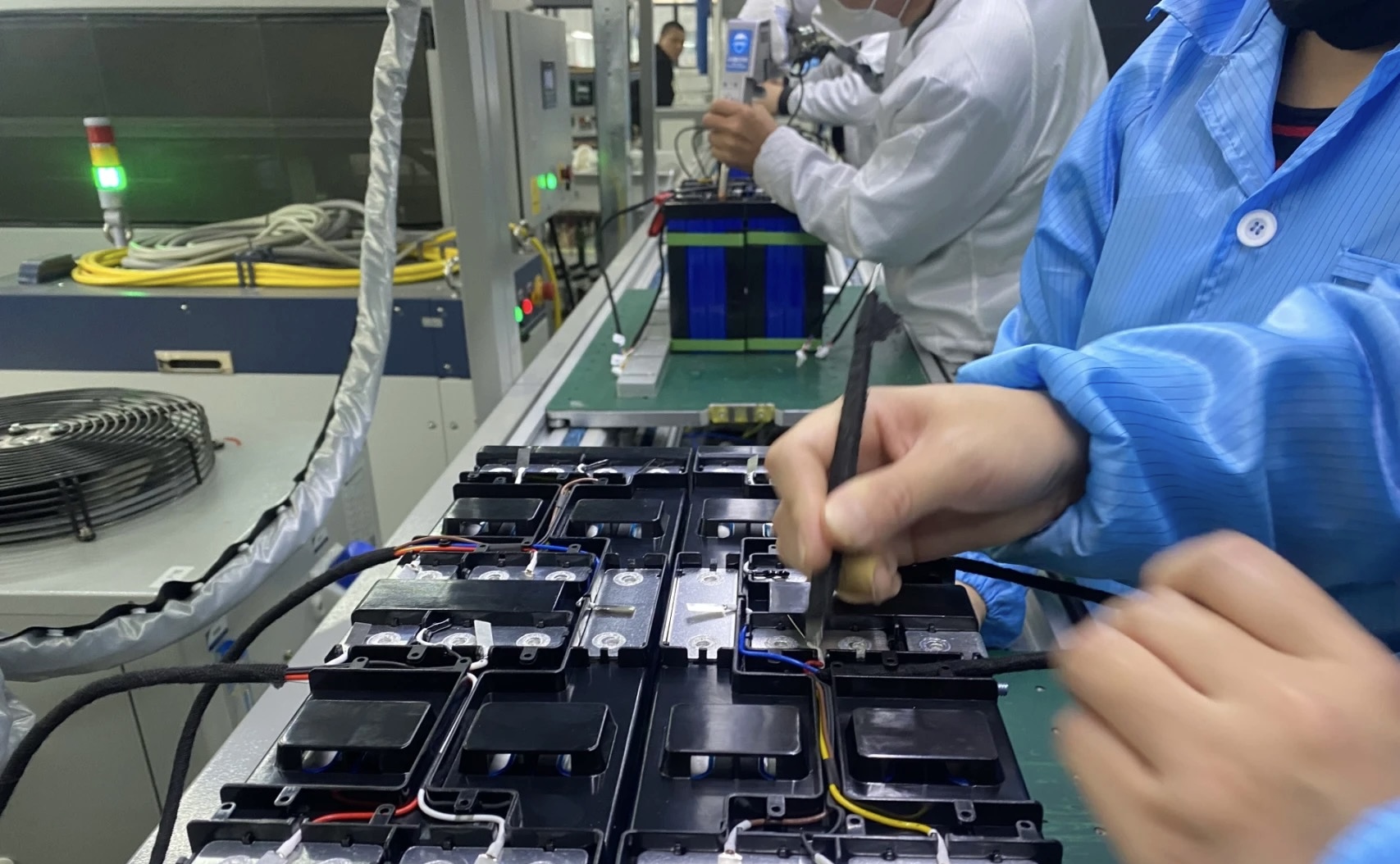Lithium iron phosphate battery factory display
