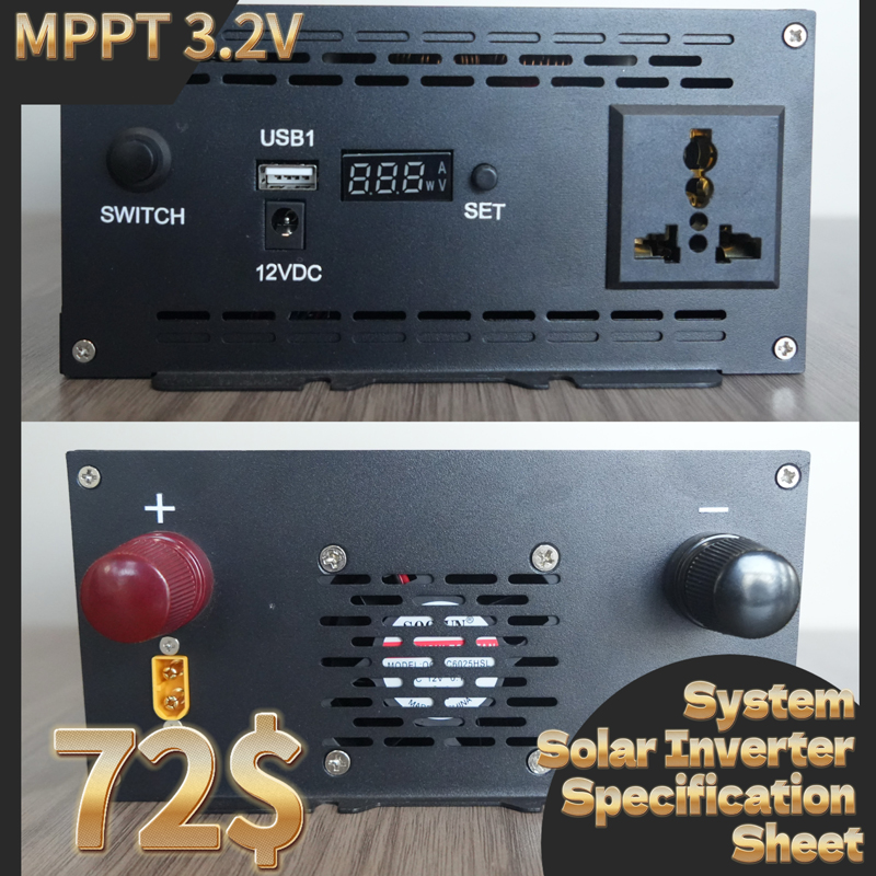 Технические характеристики солнечного инвертора МППТ 3,2 В