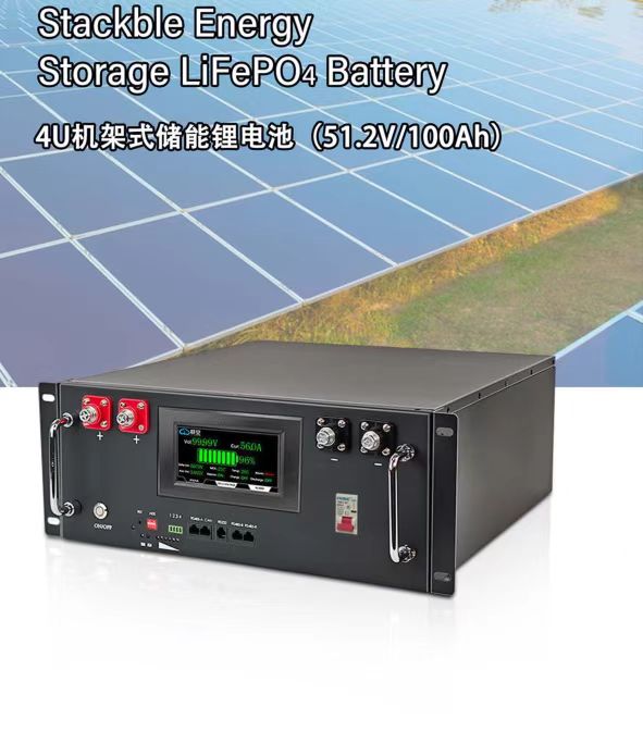 Stohovateľná batéria LiFePO4 EnergyStorage 4U 51,2 V / 100 Ah