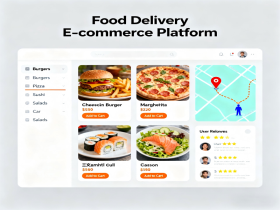 منصة التجارة الإلكترونية لتوصيل الطعام