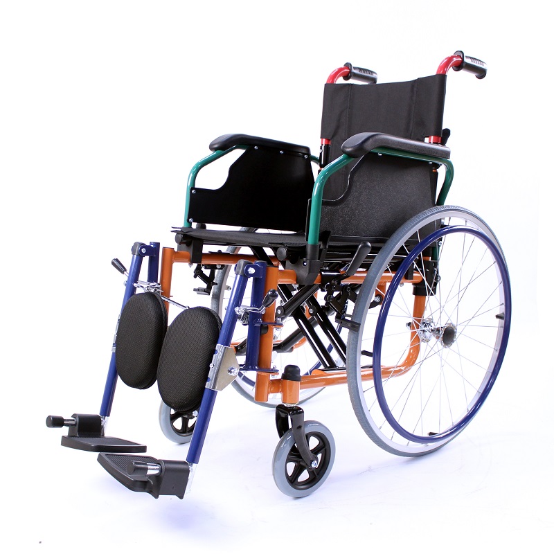 Folding Backrest Aluminum Children Wheelchair