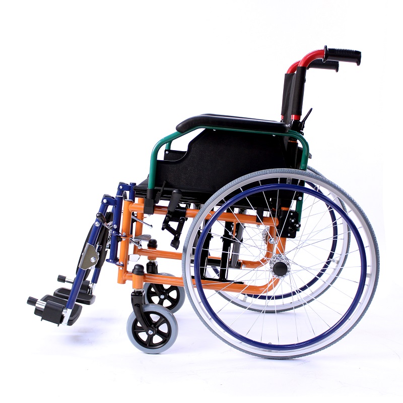 Folding Backrest Aluminum Children Wheelchair